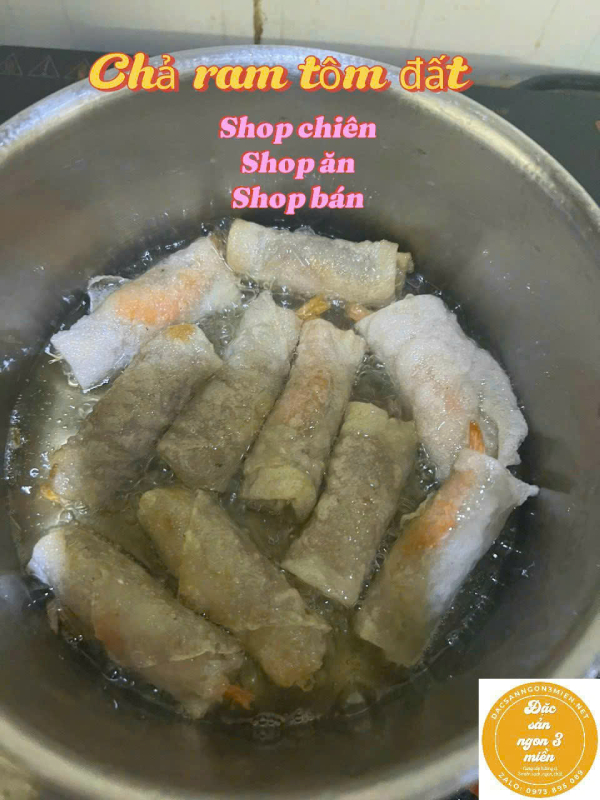 cách chiên chả ram tôm đất