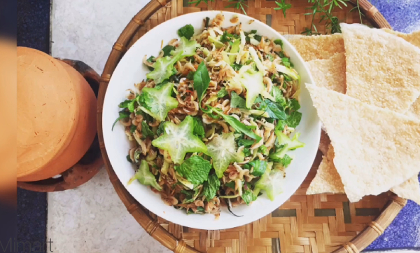 gỏi xoài tép khô