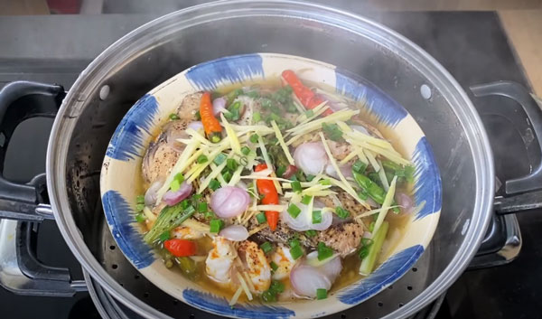 chưng mắm cá thu tôm thịt