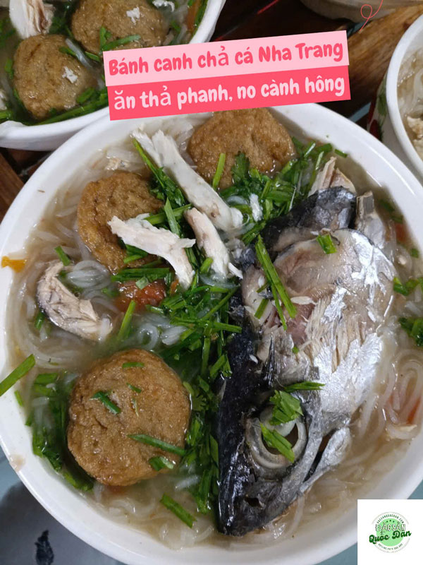 Bánh canh chả cá Nha Trang lá hẹ